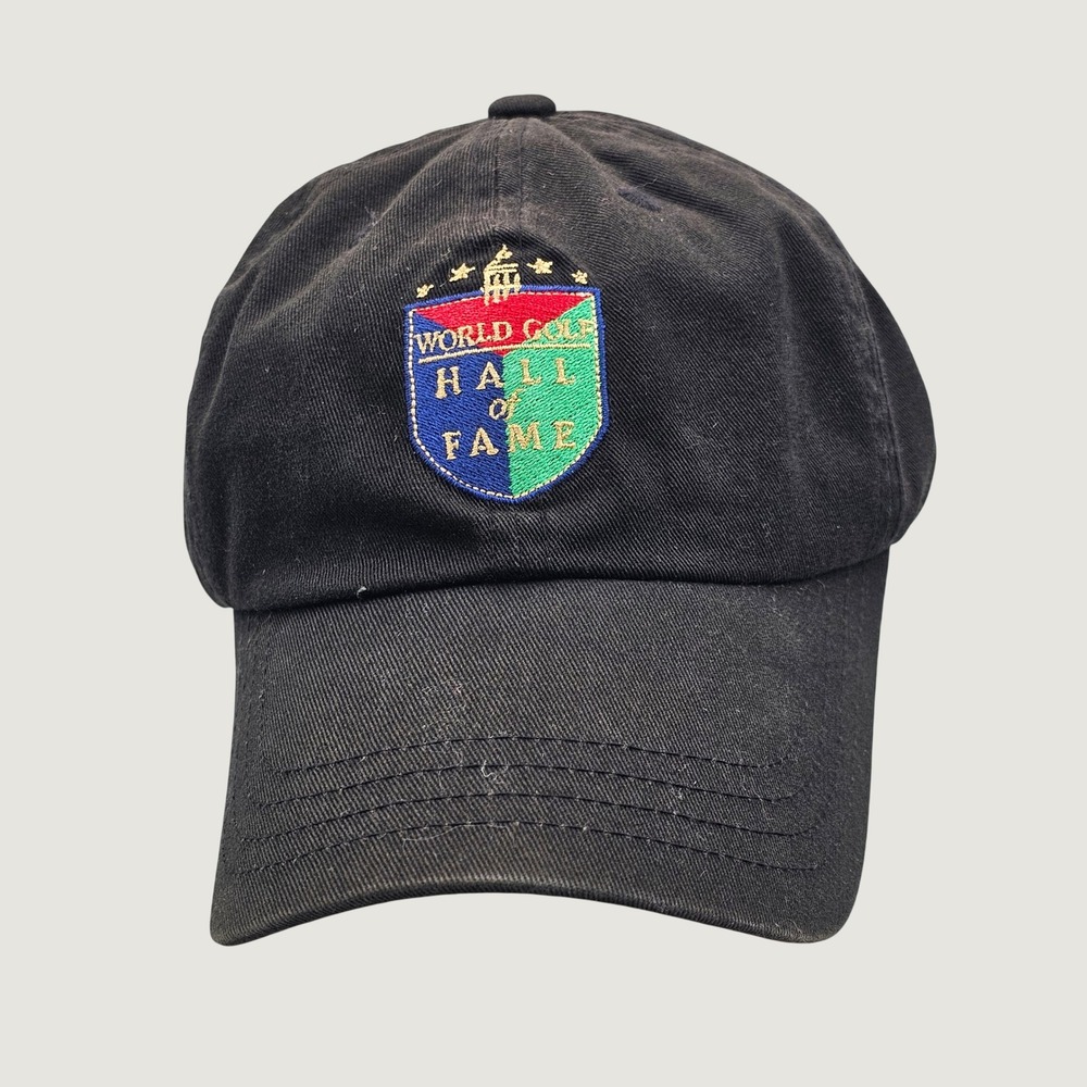 Imperial World Golf‎ Hall of Fame Hat Black Adjustable Cotton Slouch Dad Cap
